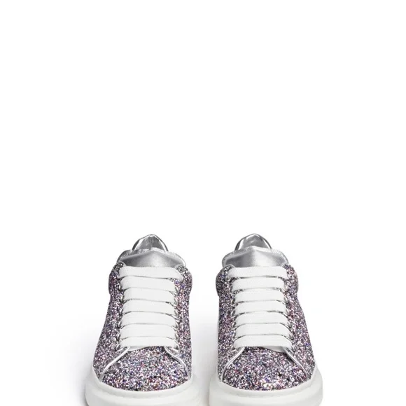 ALEXANDER MCQUEEN NEW Purple Glitter Sneakers